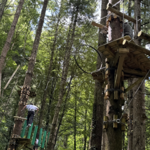 High ropes adventure in Aigle from Verbier